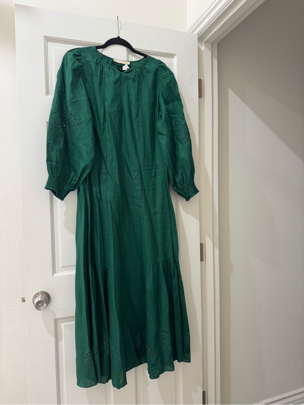 Vanessa Bruno Emerald Green Tiered Maxi Dress